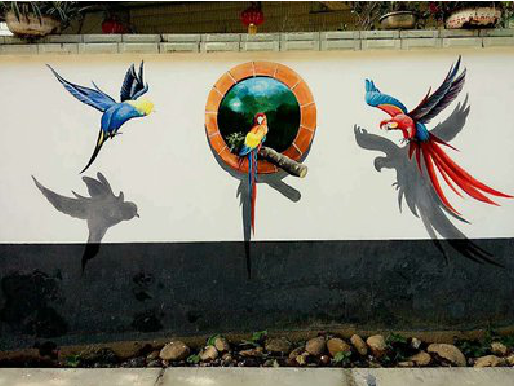 会同视觉错位-3D墙绘设计