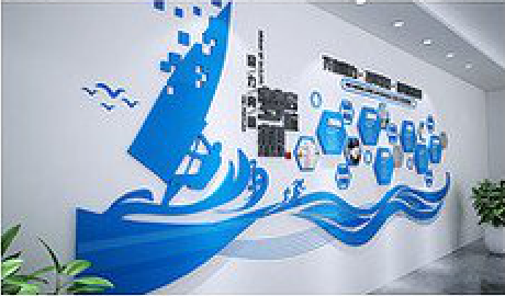 会同海浪主题文化墙如何设计?