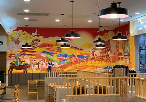 会同商业空间彩绘介绍。