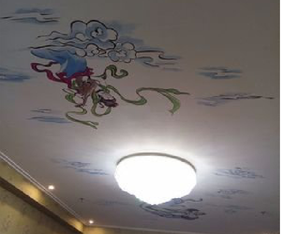 会同如何快速绘制天花板上的手绘墙?