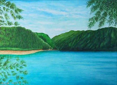 会同在墙绘中,如何绘画绿水青山?